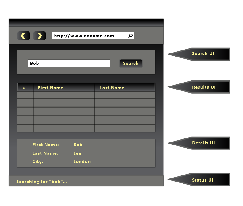 Search App Mockup