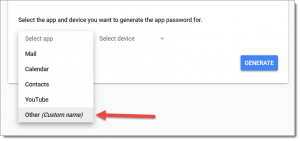 Select custom application name